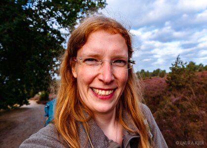 Bereit für die nächste Wanderung: Laura Kier bei einer Wanderung durch die Lüneburgerheide bei Niederhaverbeck
